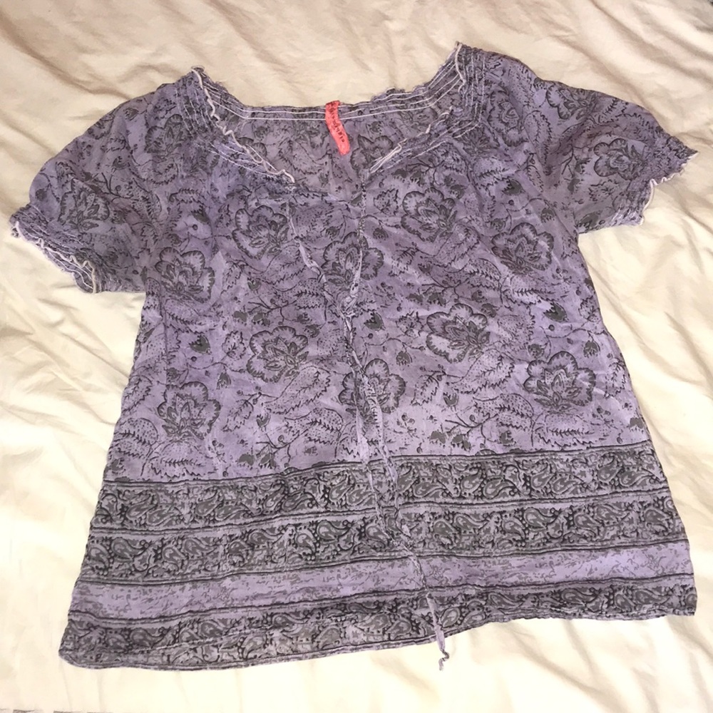 Flowery Purple Shirt